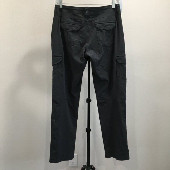 KUHL Dark Gray Adjustable Leg Flap Pockets Drawstring Waist Hiking Active Pant - Picture 13 of 16